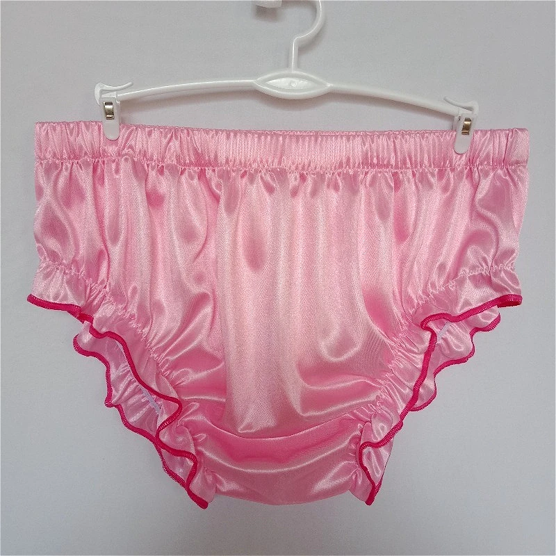 Ropa Interior Sexy Brillante para Hombre y Mujer, Calzoncillos Unisex, Ropa Interior Hombre Rosa, Panties Sedosos de Doble Cara, Suaves y Dulces, Calzoncillos para Pareja