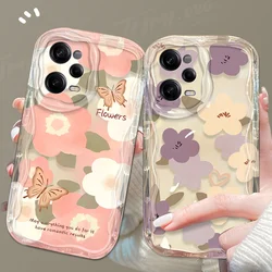 Colorful Flowers Butterfly 3D Wave Case For Xiaomi Redmi 12 12C 12R 11A 13C 10 10C 10X 9 Power 9A 9C 9T 8 K70E K70 K60 K50 Pro