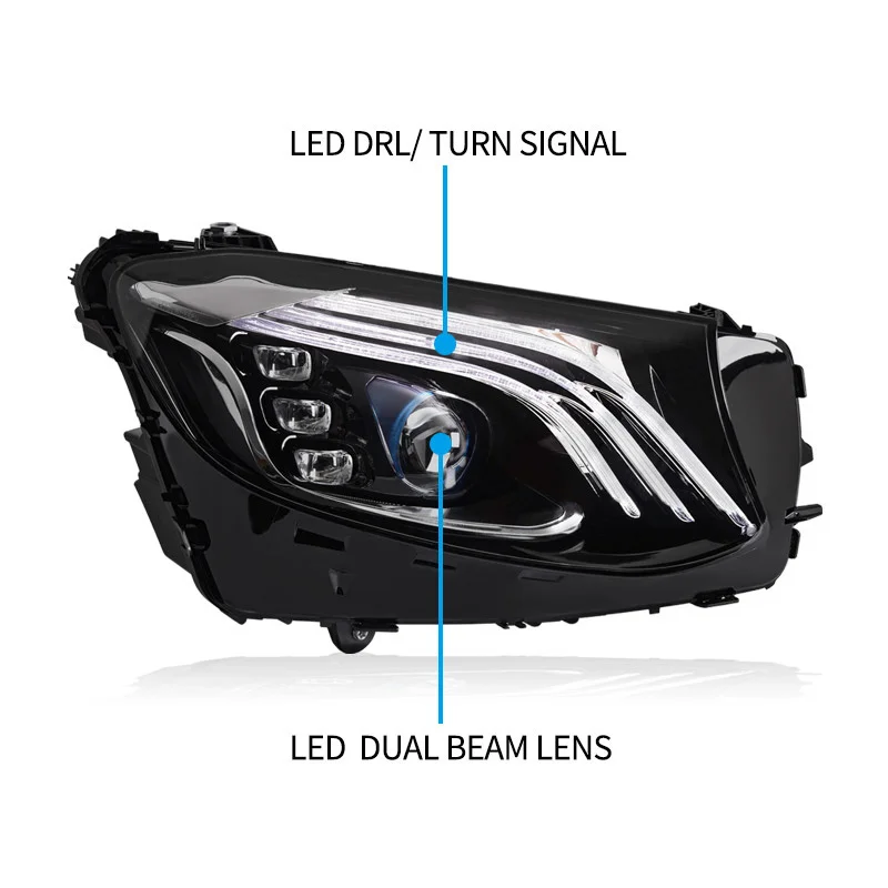 LED المصباح الجمعية لمرسيدس بنز ، DRL العارض عدسة ، اكسسوارات السيارات ، GLC W253 2016-2019 ، GLC300 ، GLC350