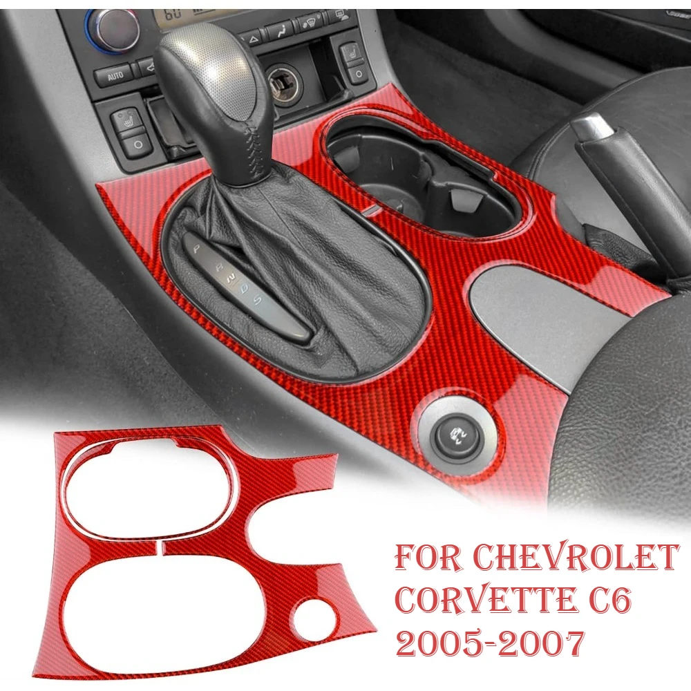 

Carbon Fiber Sticker For Chevrolet Corvette 2005-2007 Center Console Gear Shift Panel Cover Frame Trim Car Interior Accessories