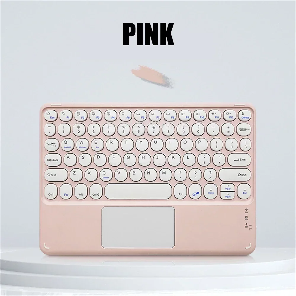 Teclado sem fio Bluetooth portátil com Touchpad, iPad, Xiaomi, Samsung, Huawei, Tablet, Android, IOS, Windows, 10"