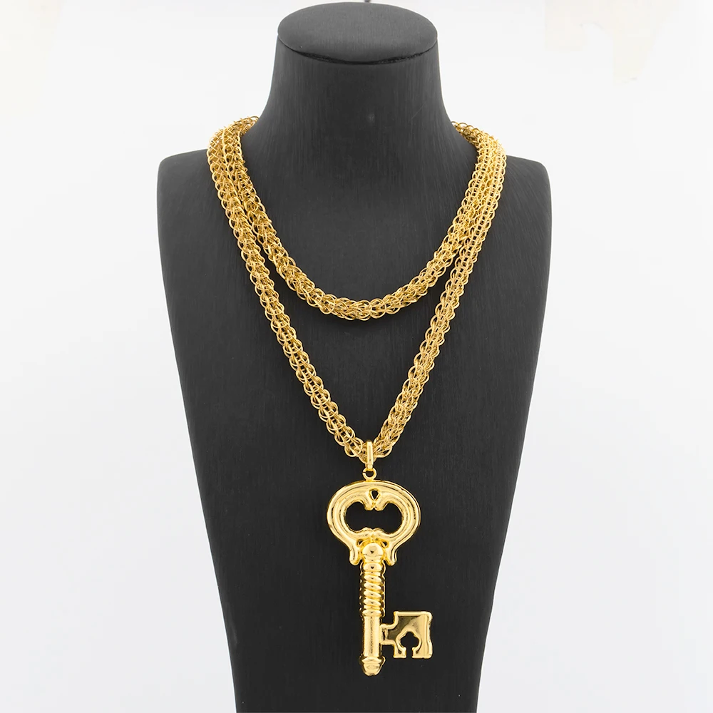 YM Map of Africa Pendant with 100 cm Chain Gold-plated 5