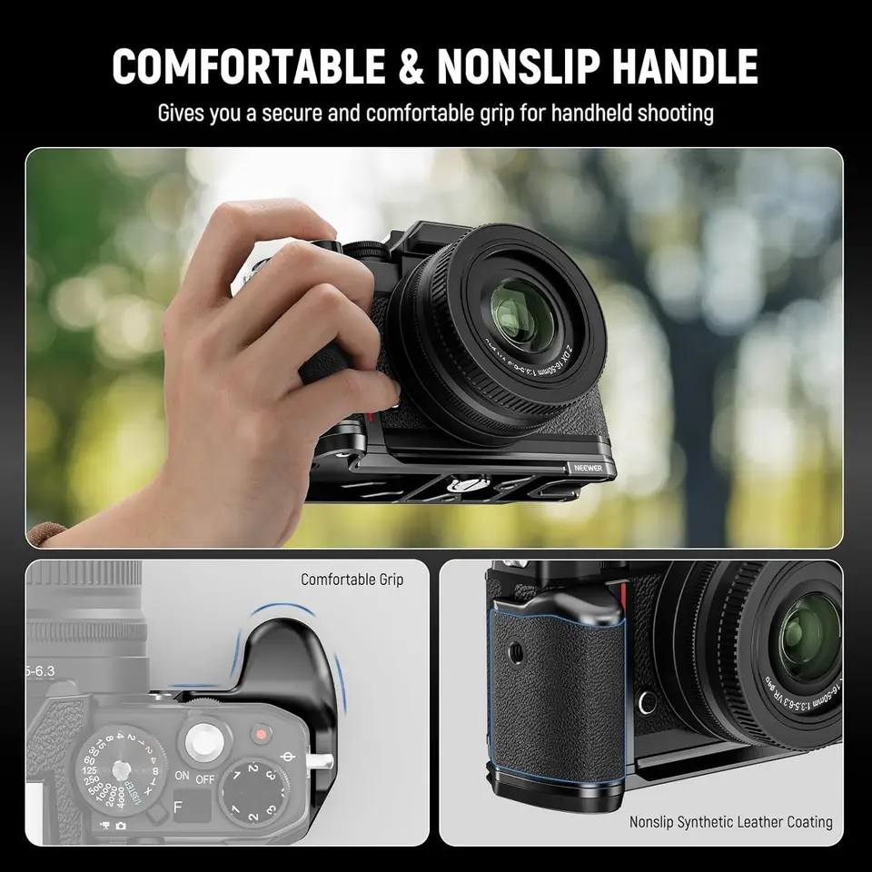 NEEWER Zfc ハンドグリップ L 型グリップ Nikon Z fc 用超薄型レトロ