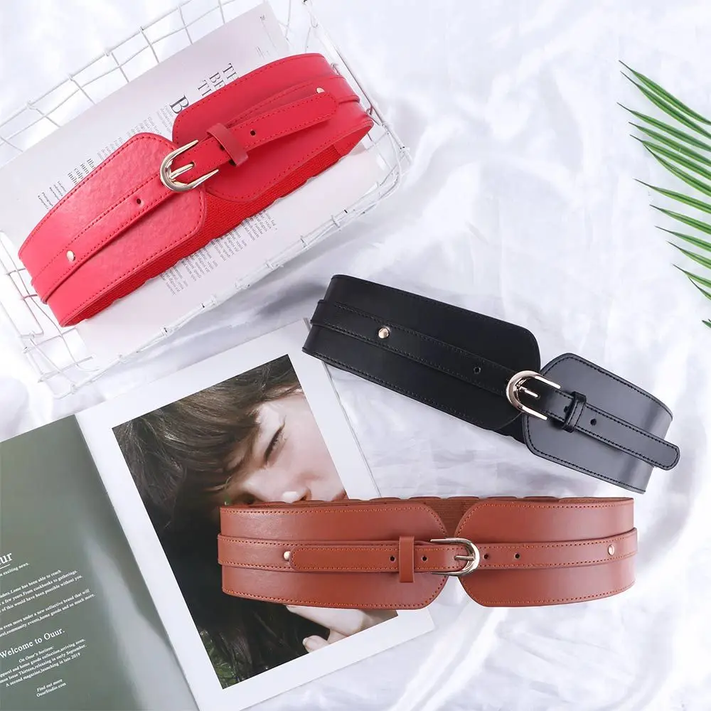 أسود فاخر الجمل الإناث حزب النساء مشبك المرأة حزام فستان حزام عريض بلون