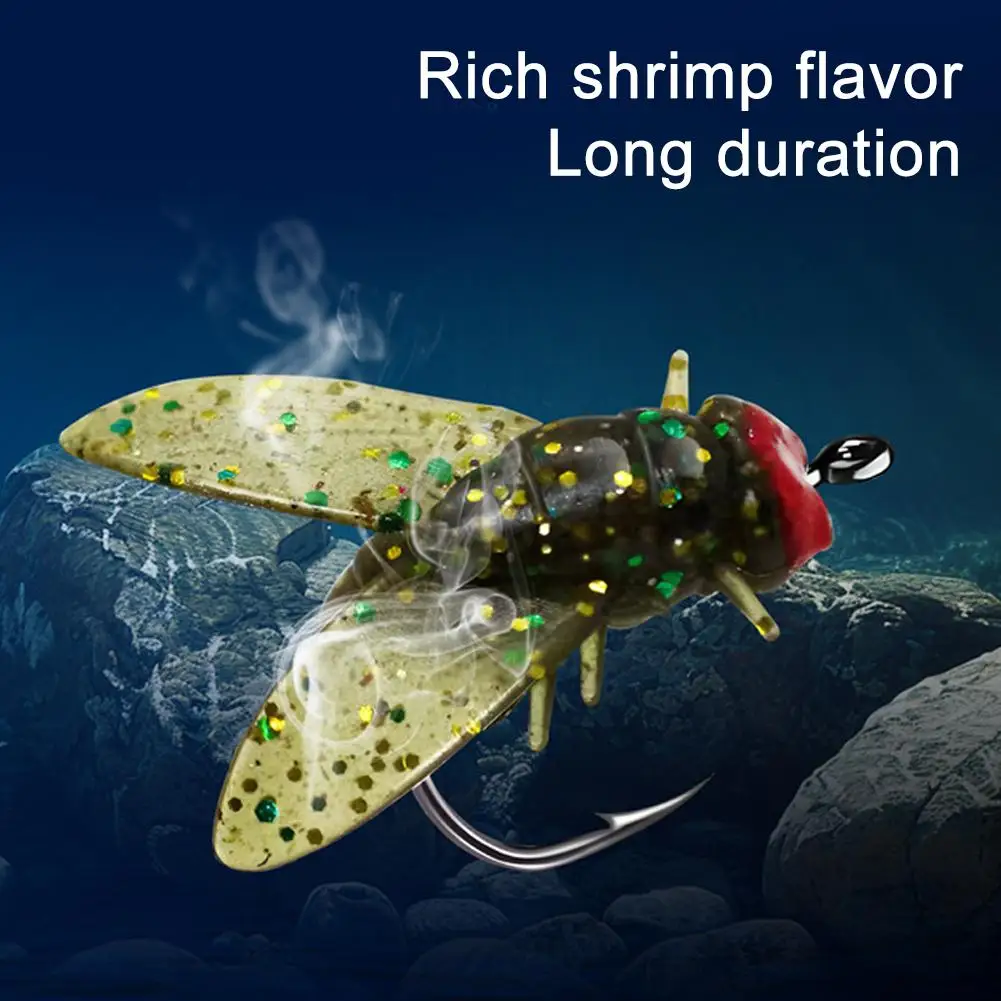 20pcs Trout Jig Swimbait Fly Hook Soft Bait Dry Flies Bionic Fly Fishing Bait Lures Kit Fishing Gear Artificial Panfish Lure Set
