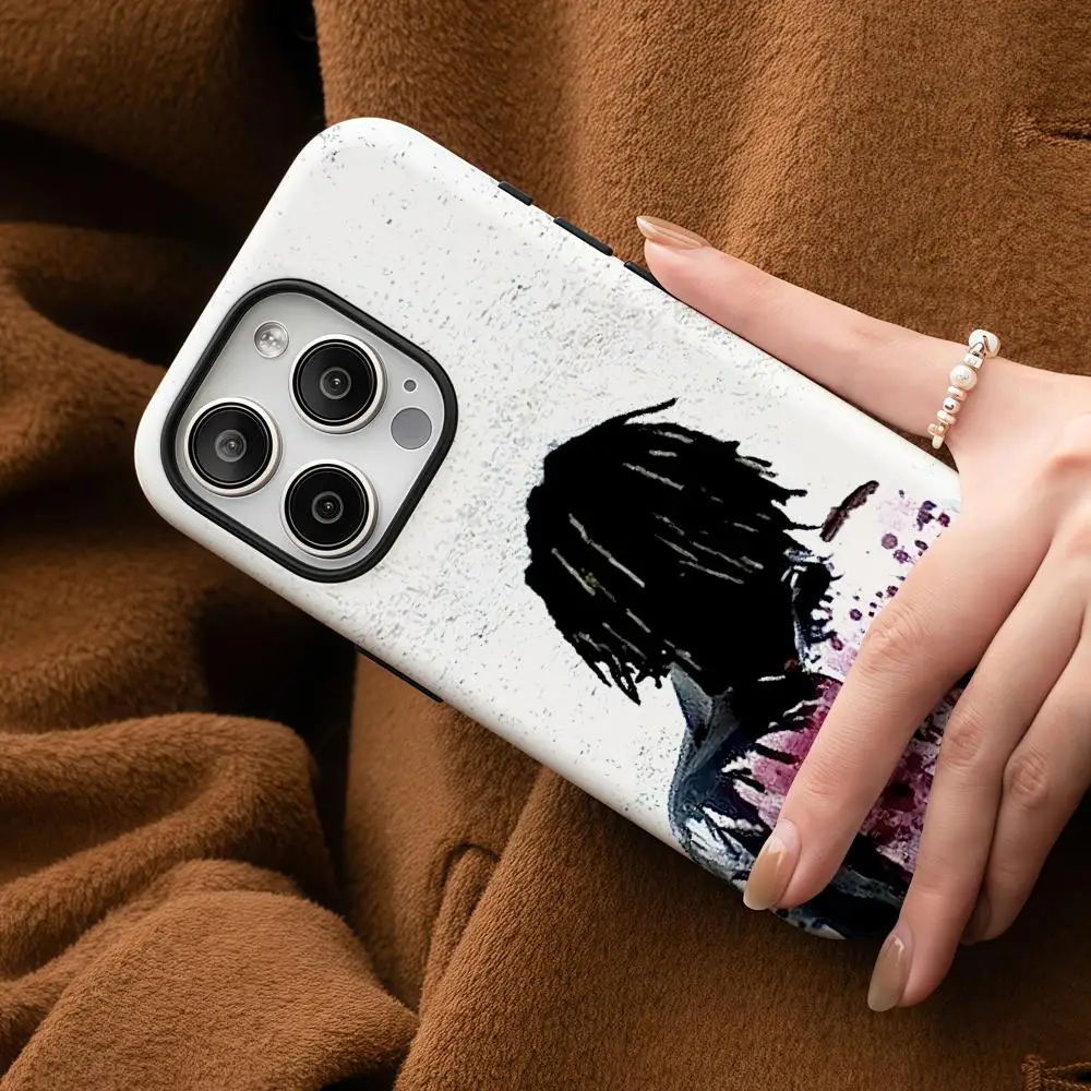 

K-Ken Carson More Chaos Phone Case For Samsung Galaxy S25 24 23 22 Ultra Plus A56 36 26 Glossy HD Double-Layer Hard Shell