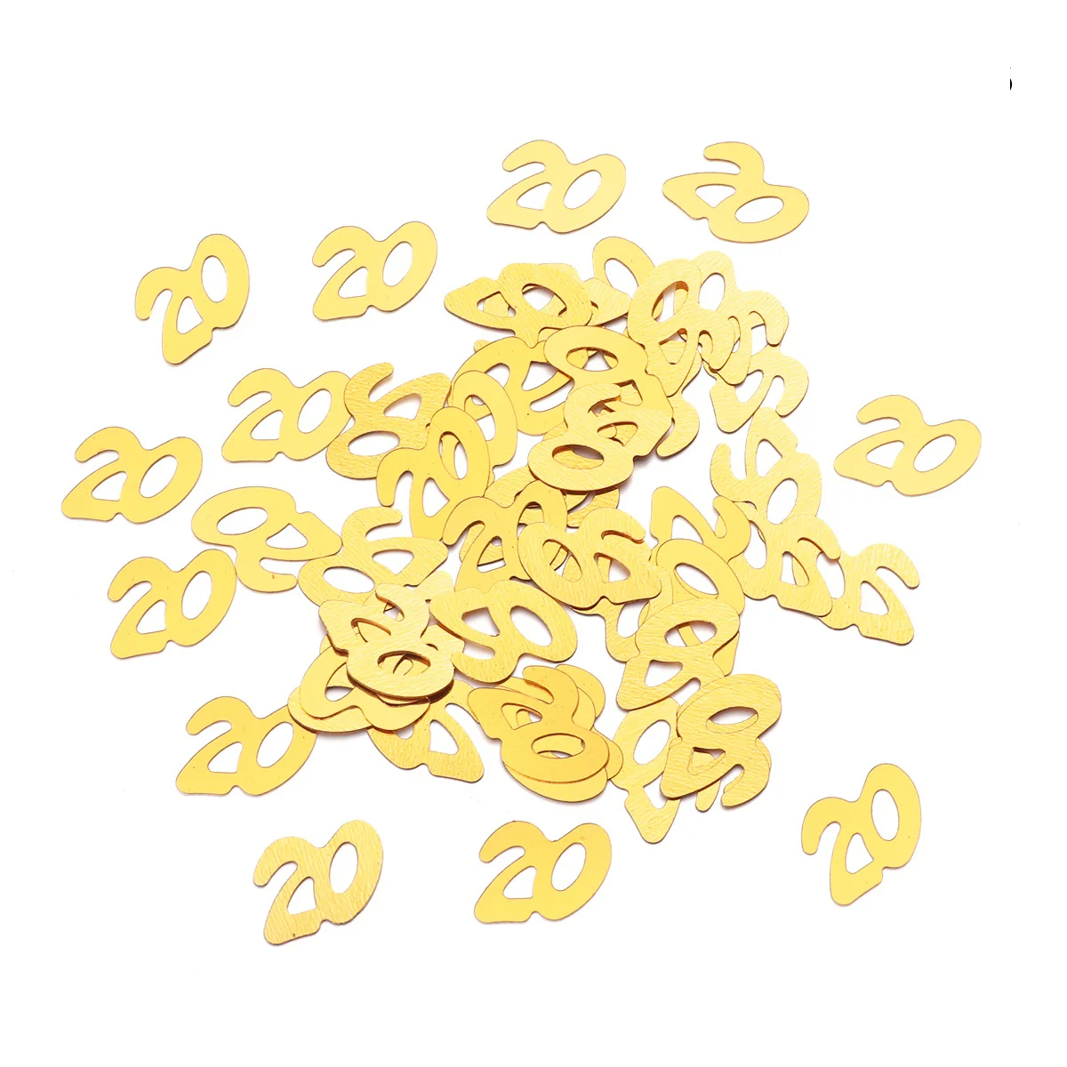 1200 Pcs Confetti Gold Decor Happy Birthday Decorations Centerpieces Glitter Number Party