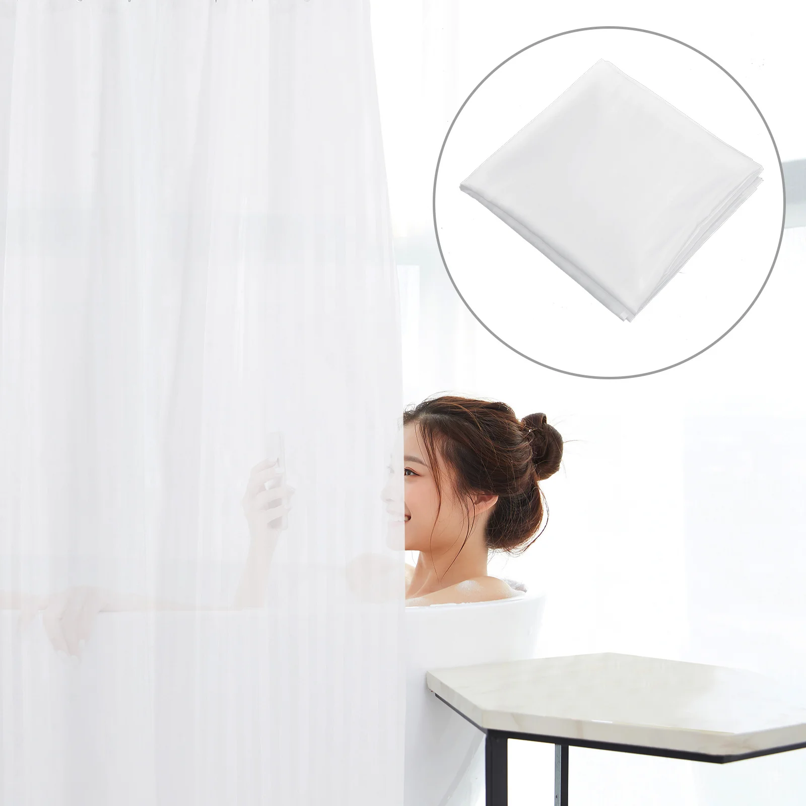 

Striped Waterproof Shower Curtain Washable Hanging Divider Curtain for Bathroom Dorm Hotel Bath Decoration Bathroom Decor