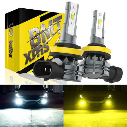 BMTxms H8 H11 luz antiniebla LED de doble Color 9005 H10 9006 HB4 bombilla LED para interruptor de coche amarillo blanco para Hyundai i30 i20 Accent Get