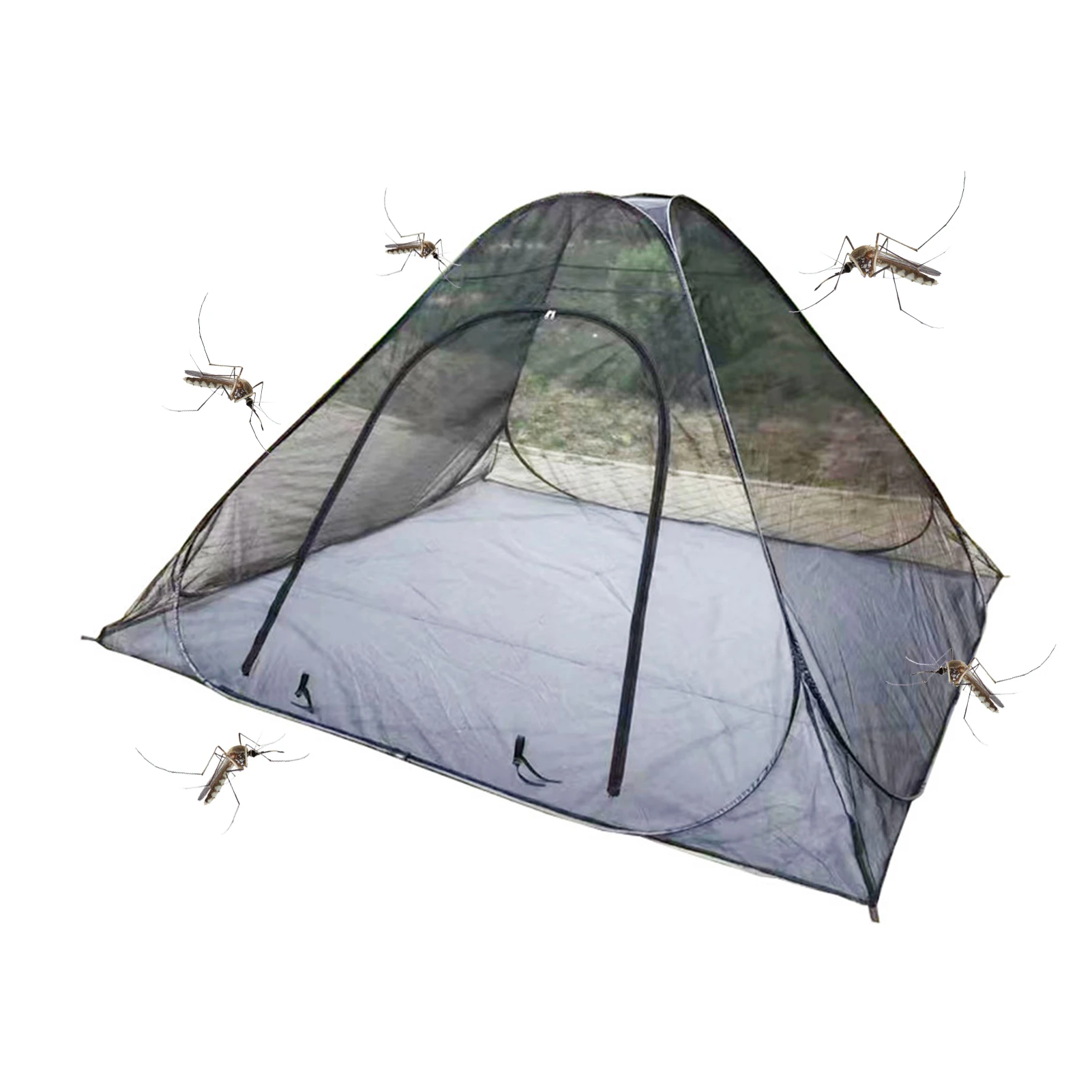 Outdoor Insect Tent Travel Mesh Tent Camping Insect Net Indoor Insect Reject 3 Corner Post Canopy Curtain Bed Hanging Bed