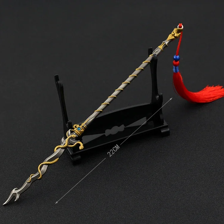 Douluo Continent Anime Game Surrounding swords 22cm Wu Soul Temple Seal Snake Spear Douluo Alloy sword Model Decoration toys