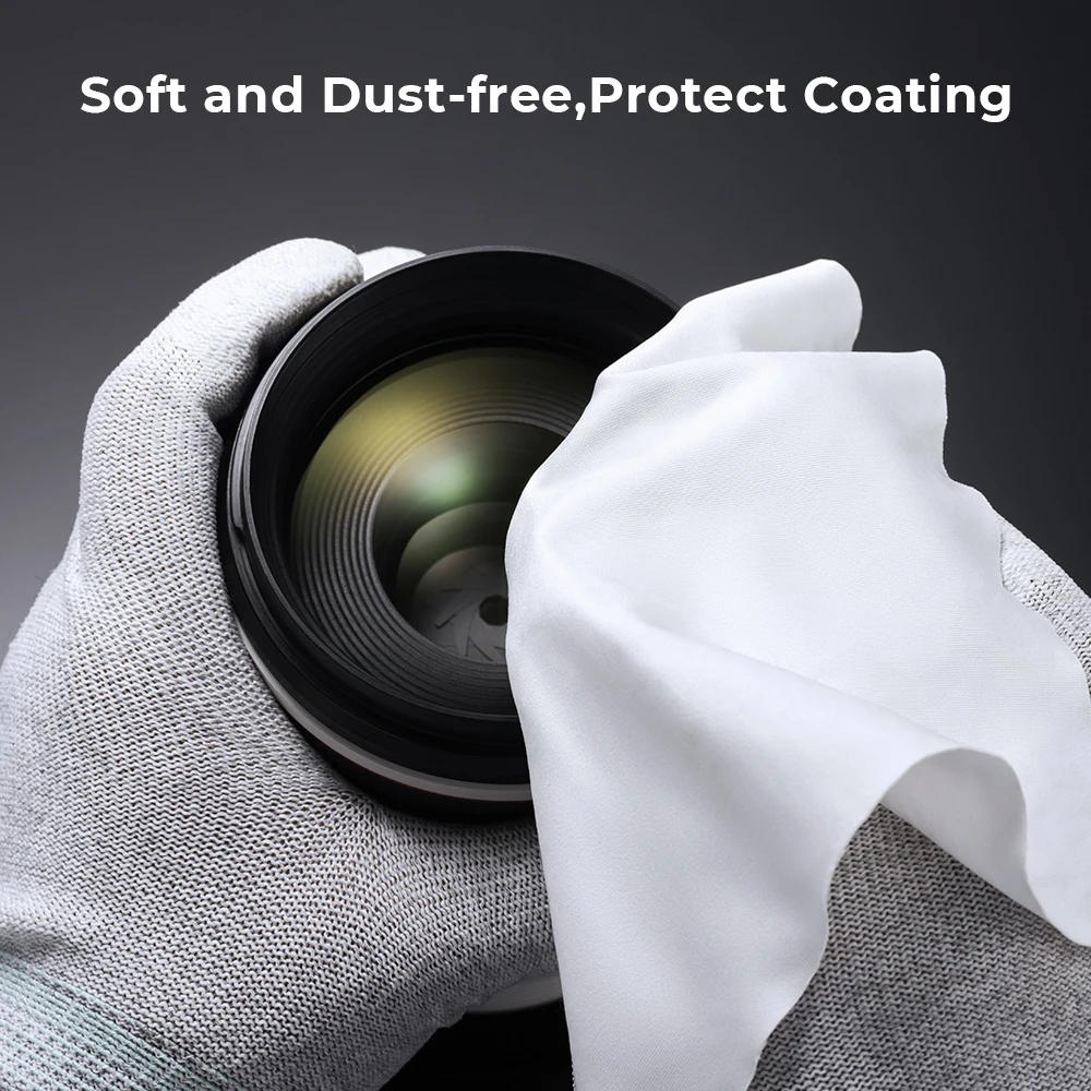 K&F Concept Cleaning Cloths 5 Pcs Individually Vacuum Wrapped Microfiber for Camera Lens Mobile Phones LCD Screens and Filter