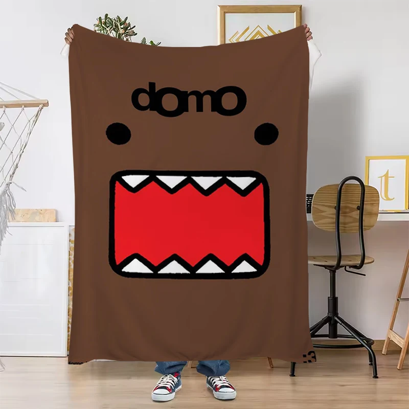 

Cute Domo-Kun Classic Movie Warm Blanket Picnic Blankets for Decorative Sofa Microfiber Bedding Catnap Soft Plaid