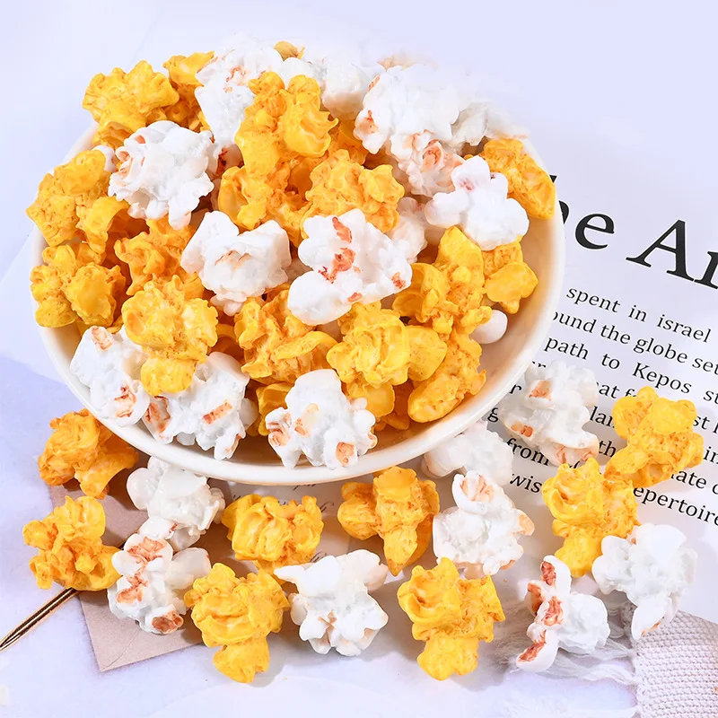 8pcs Miniature Simulation Popcorn Diy Earrings Micro Landscape Photo Props Resin Food Play Accessories