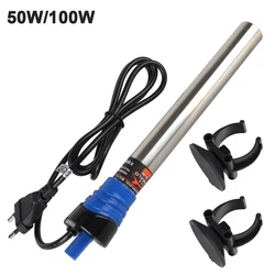 Fish Tank Heating Rod 50W/100W Thermostat Heater Rod Adjustable Temperature 220V EU Plug For Fish Tank Water Heating