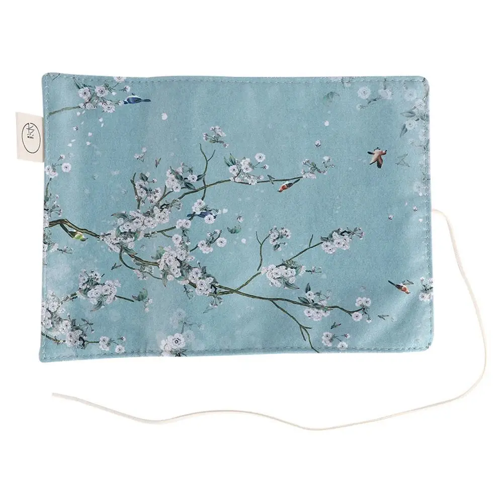 Imagem -04 - Crane Cosmetic Flower Canvas Pouch para Crianças Material Escolar Estojo de Lápis Bolsa de Escova Armazenamento de Maquiagem Vintage Presentes