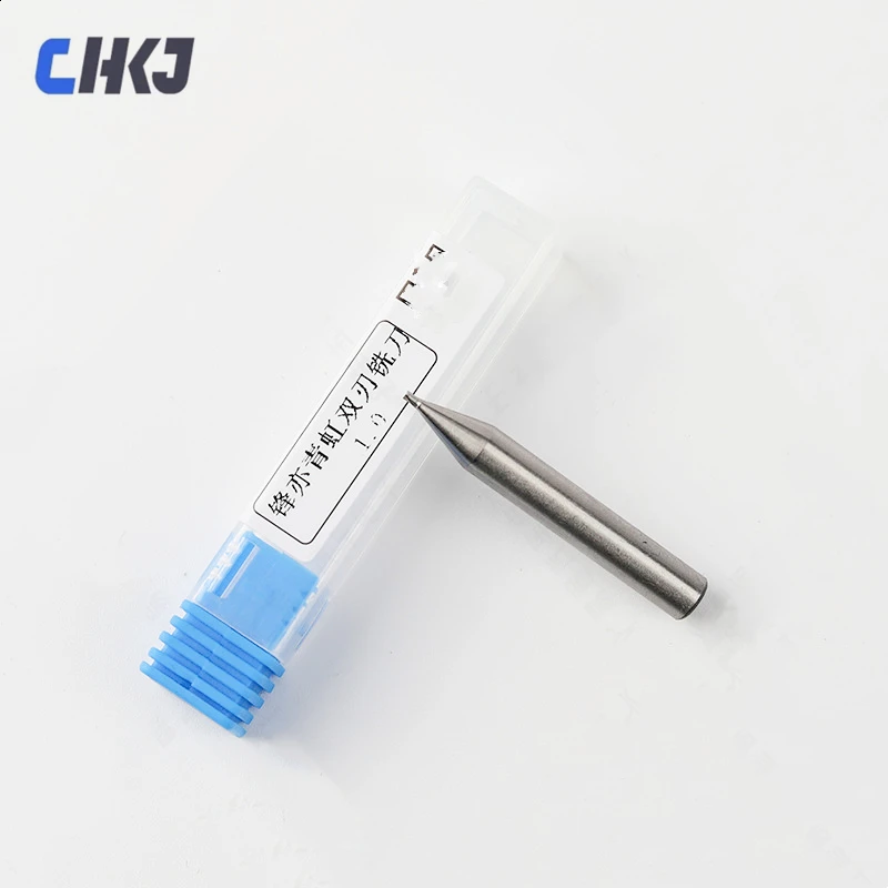 

CHKJ 1*6*40L Qinghong Double-edged High-speed Steel End Mill Specification 1.0mm Common Rail End Milling Cutters Locksmith Tools