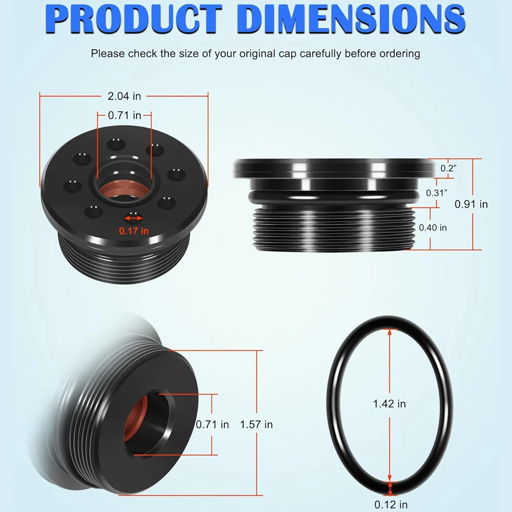 2PCs Screw End with Seals Tilt and Trim for 115-250HP Honda/Suzuki/Yamaha 2&4 Stroke Engines 64E-43821-01-00 FSM023 48630-96J00