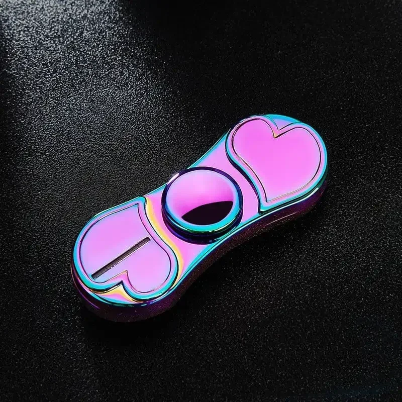 2025 Rotatable Heart Lighter Finger Spinner Gyroscope Lighter Electric USB Rechargeable Plasma Lighte Gift