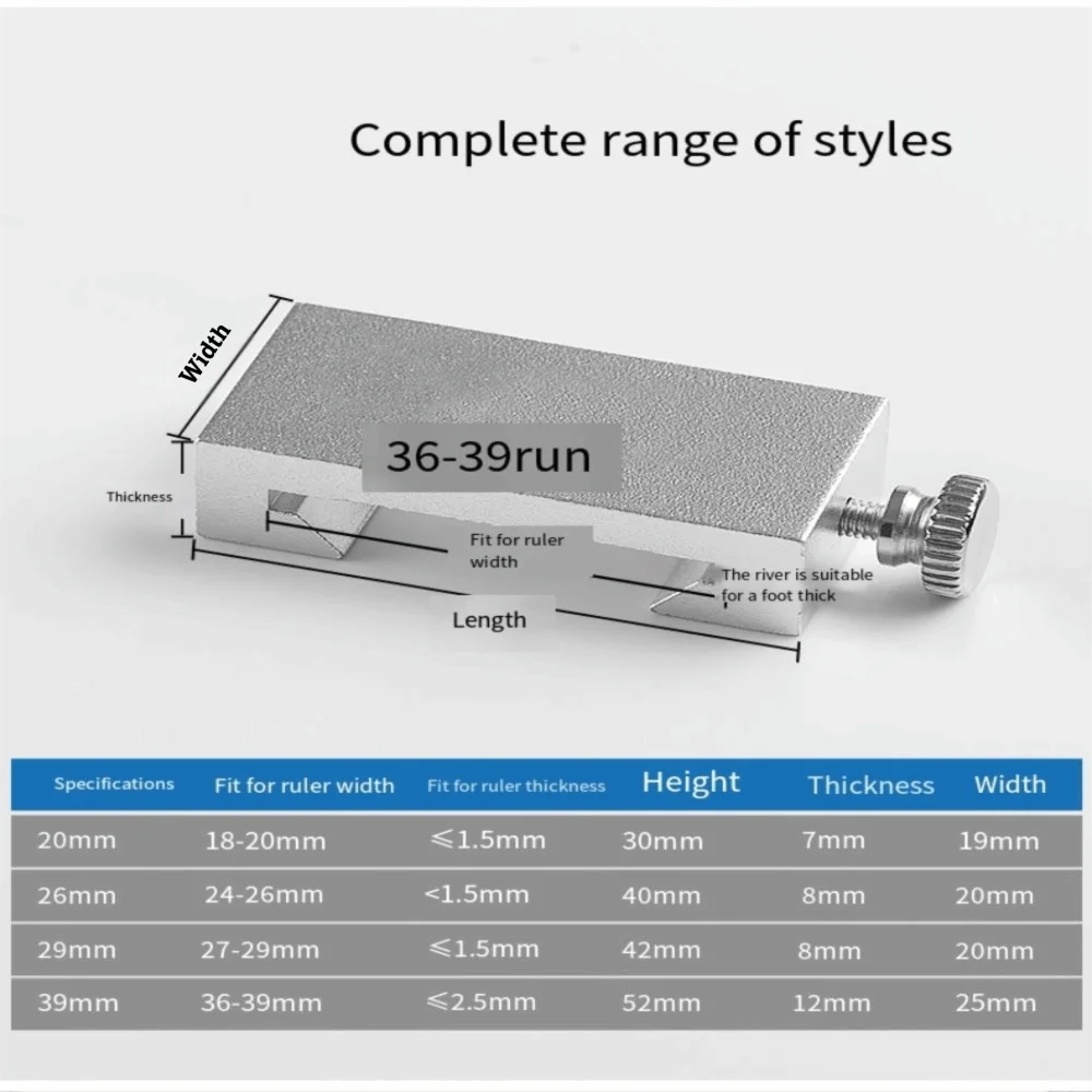 Metal Carpenter Woodworking Steel Ruler Clear Scale Heavy Duty Straight Ruler Gauge Precise Ruler Block Corrosion Resistant