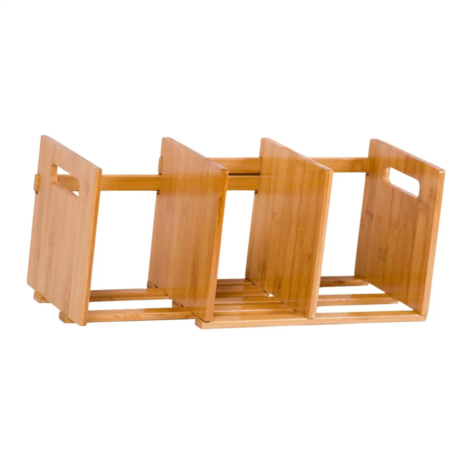 Wood Desktop Bookshelf Tabletop Storage Rack Adjustable Small Book Rack,Desk Organizer for Study Room Kitchen Bedroom Home