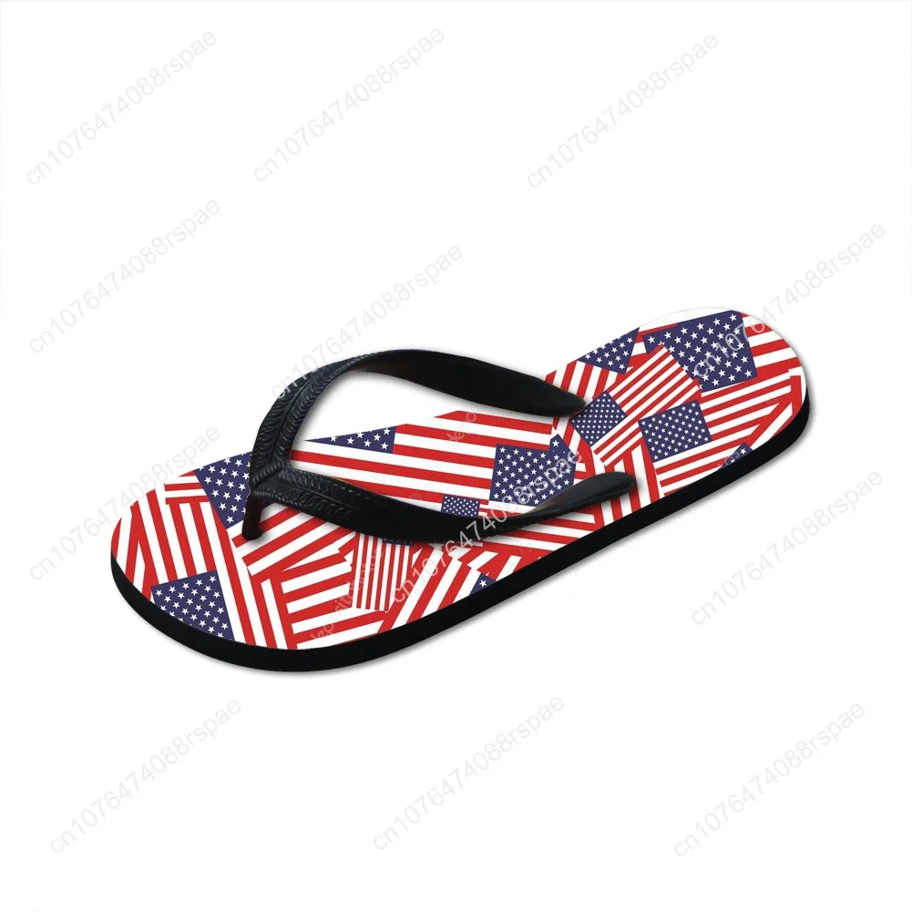 Sandal terbaru Pria Wanita, sandal mode bendera Amerika, sandal luar ruangan santai, sandal jepit, sandal pantai anti selip