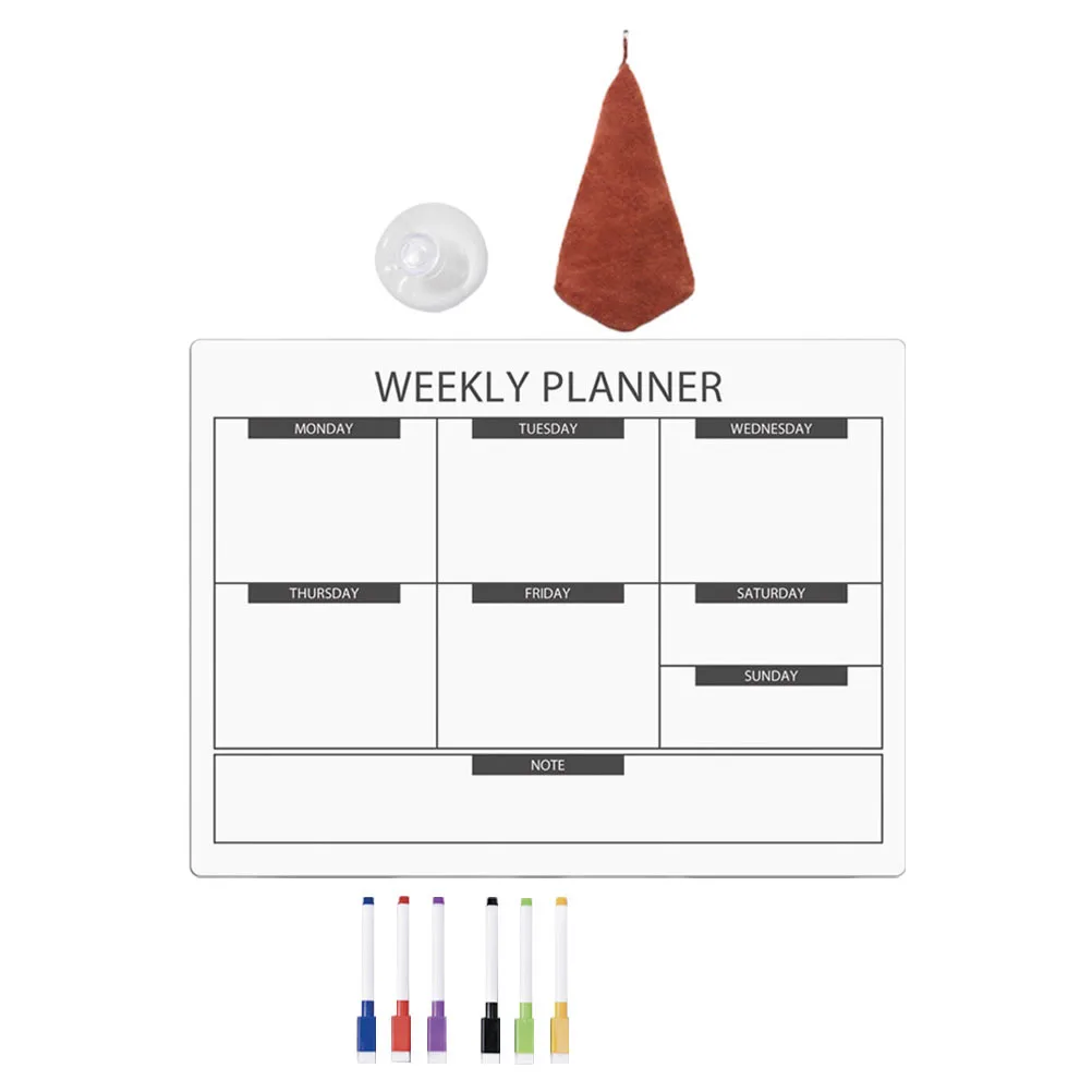 مجموعة واحدة من لوحة التذكير المغناطيسية للثلاجة، سهلة الاستخدام، مخطط يومي، ملاحظات فهرسة للقيام بقائمة لوحة الرسائل، لوازم المطبخ #4