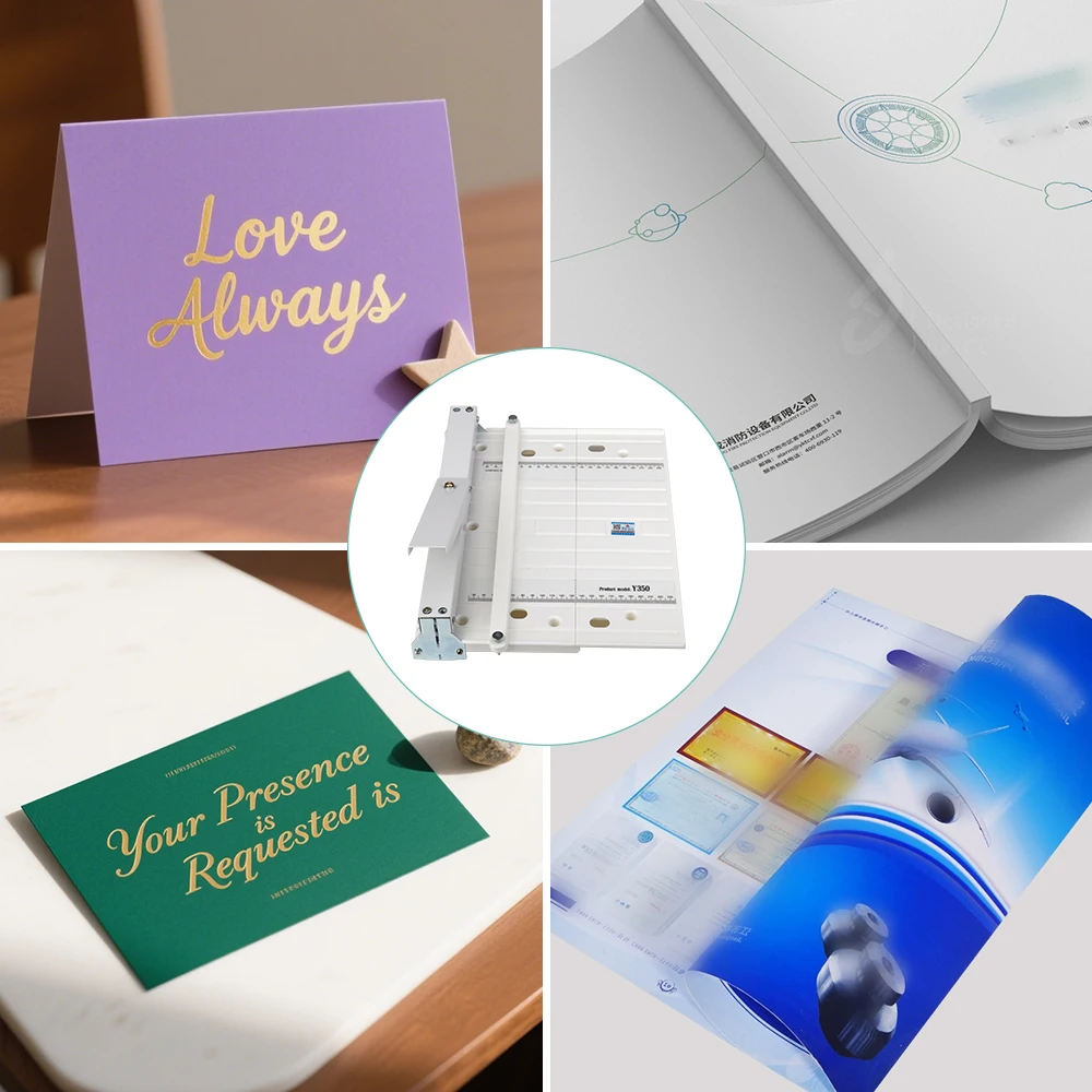 Y350 handmatige papierrillenmachine - 350 mm A3/A4 papier opvouwbare crimper, professioneel voor visitekaartjes uitnodigingen doe-het-zelf ambachten