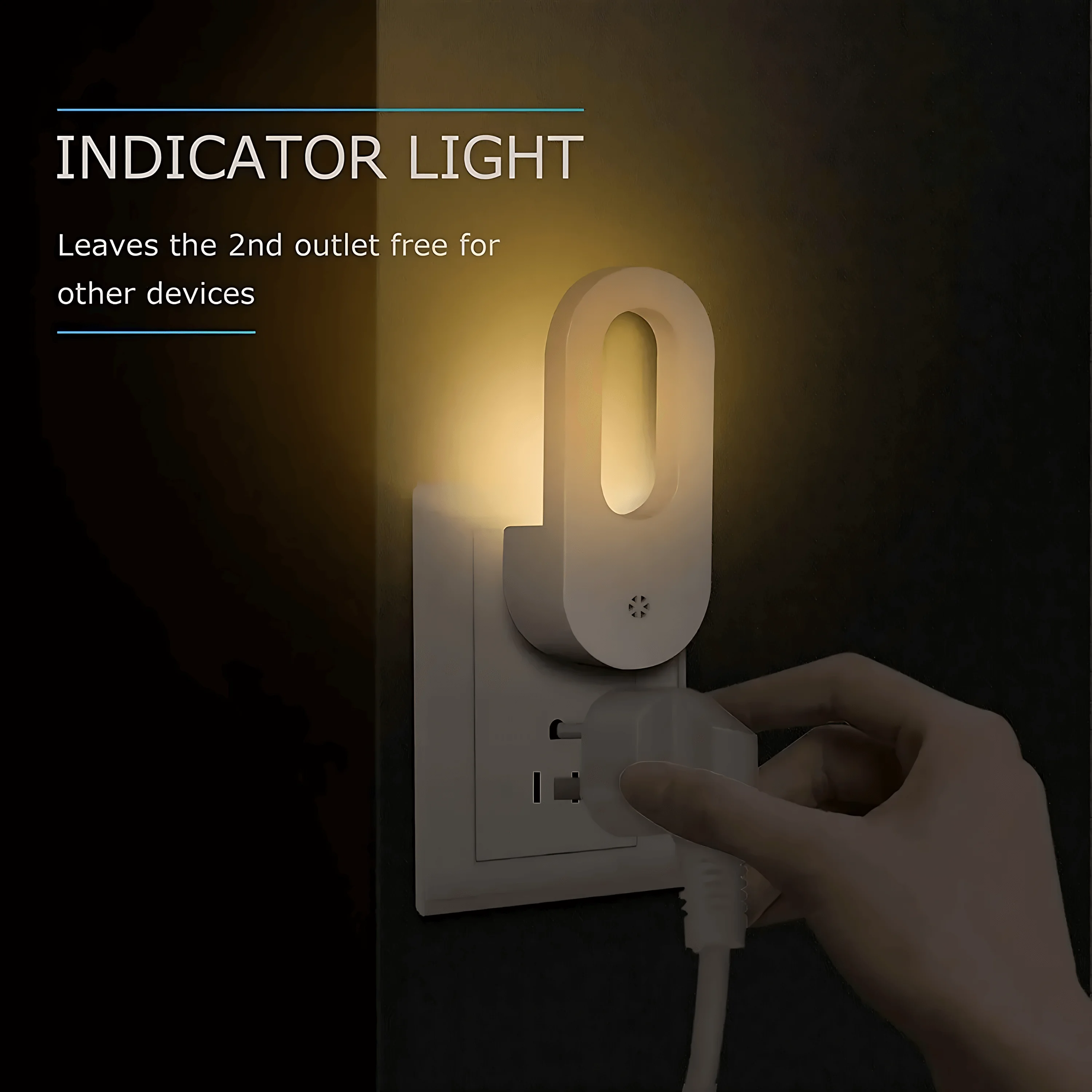 Auto-Sensing Plug-in Wall Lamp, Smart Light Sensor Night Light for Kids Room/Stairs/Hallway, Energy-Saving LED Auto On/Off, No Wiring Easy Install Wall Light