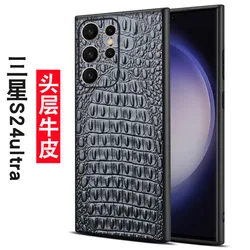 Luxury Genuine Cow Leather Magnetic Cover Mobile Phone Book Case For Samsung Galaxy S25 S24 S23 Ultra Plus Phone Funda Cases