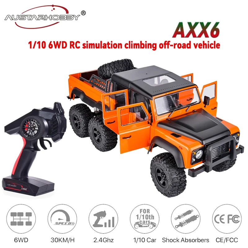 

AUSTARHOBBY 1/10 AXX6 6X6 6WD RC Hard shell Simulation Climbing Off road Vehicle Remote Control Vehicle Model Adult Boy Toy