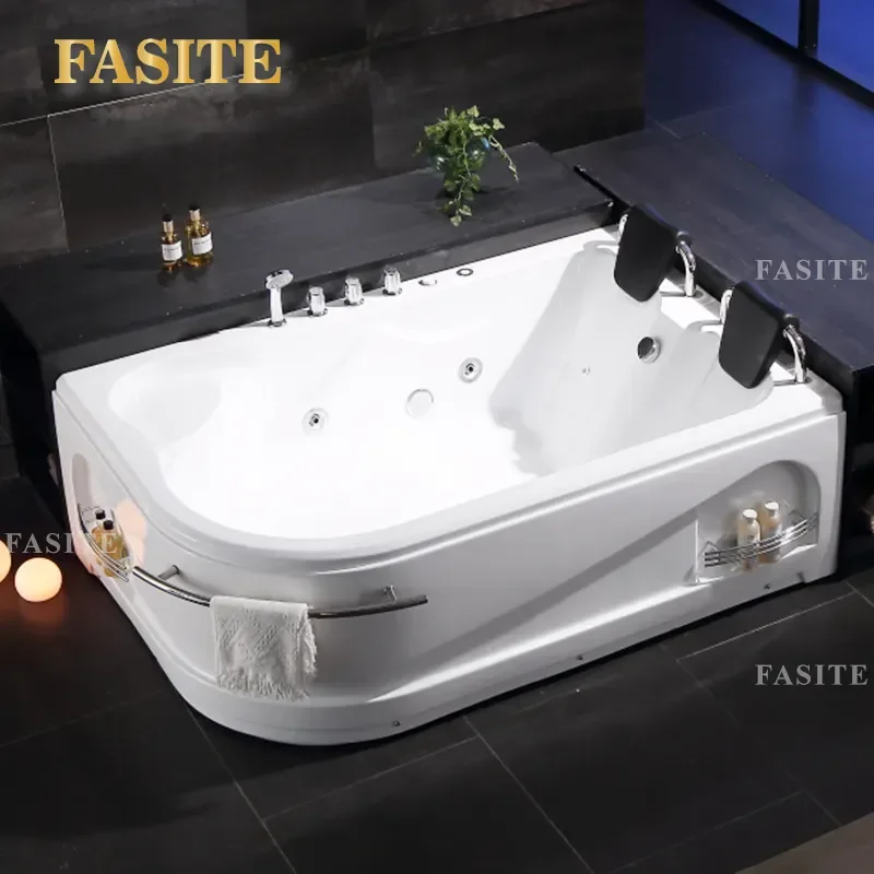 Seamless Integrated Acrylic Bathtub Round Constant Temperature Surfing Massage Tub for Home
