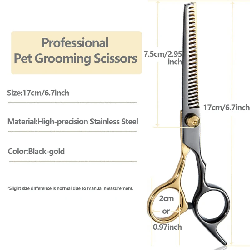 Benepaw Professional Thinning Pet Grooming Scissors Ergonomic Grip Durable Sharp Stainless Steel Dog Trimming Shears Puppy Cat