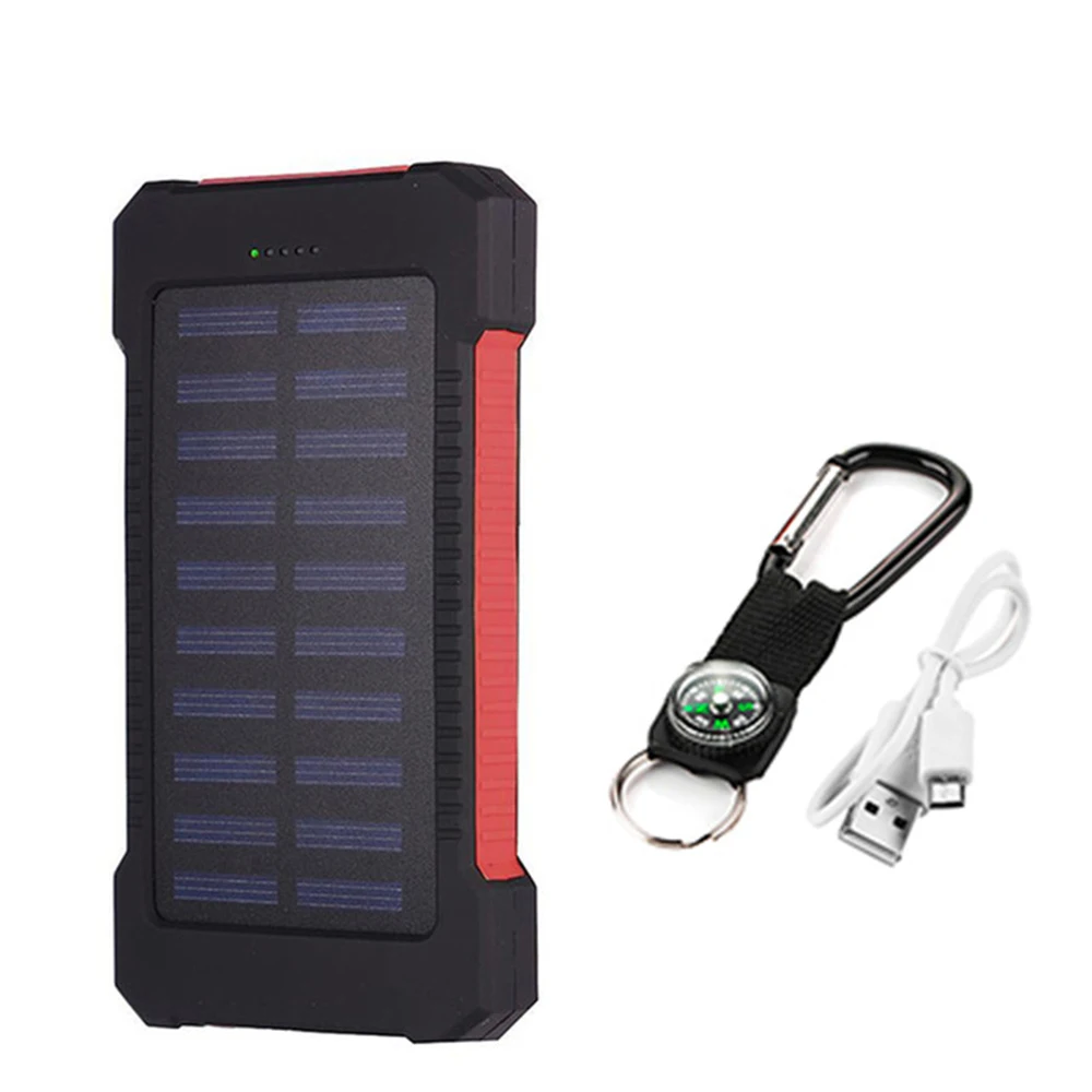 Portable Power Bank 50000mAh Solar Phone Charger for iphone Large Capacity LED Outdoor Travel Power BankPortable Power Bank 5000