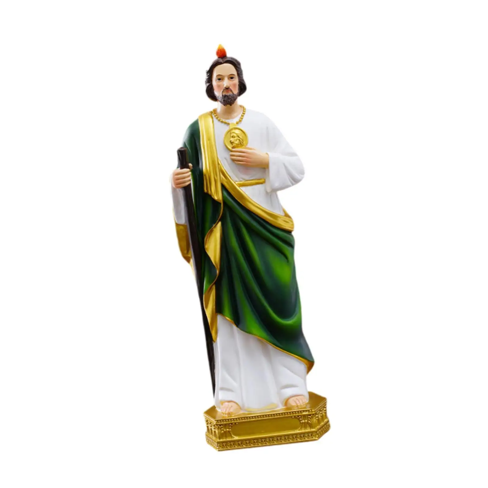Saint Jude Statue Gift for Believers for Tea Room Bookshelf TV Cabinet