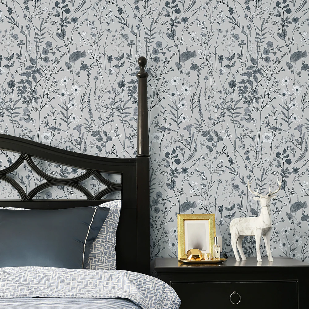 ورق حائط من كلوريد البولي فينيل الأخضر المزهر ، كلاسيكي ، عتيق ، مظلم ، أثاث ، ملصق خزانة ، مقاوم للماء ، حمام ، مطبخ ، ورق اتصال