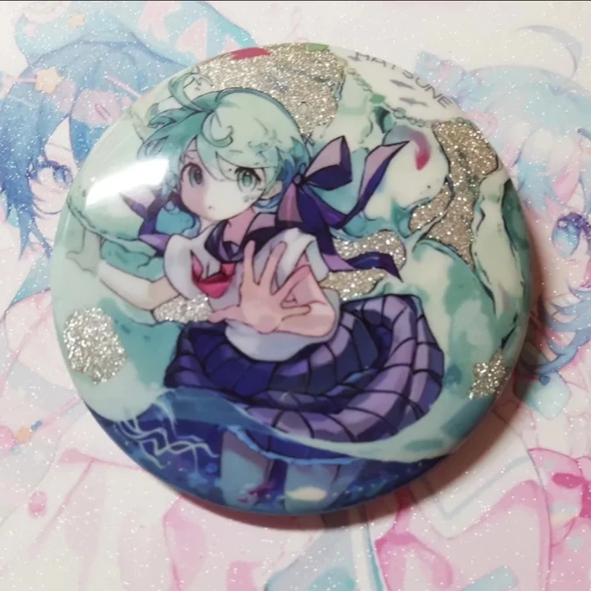 Hatsune Miku Badge Hatsune Miku Project Diva Anime Peripheral Cute Originality Knapsack Clothing Decorate Brooch Collection New