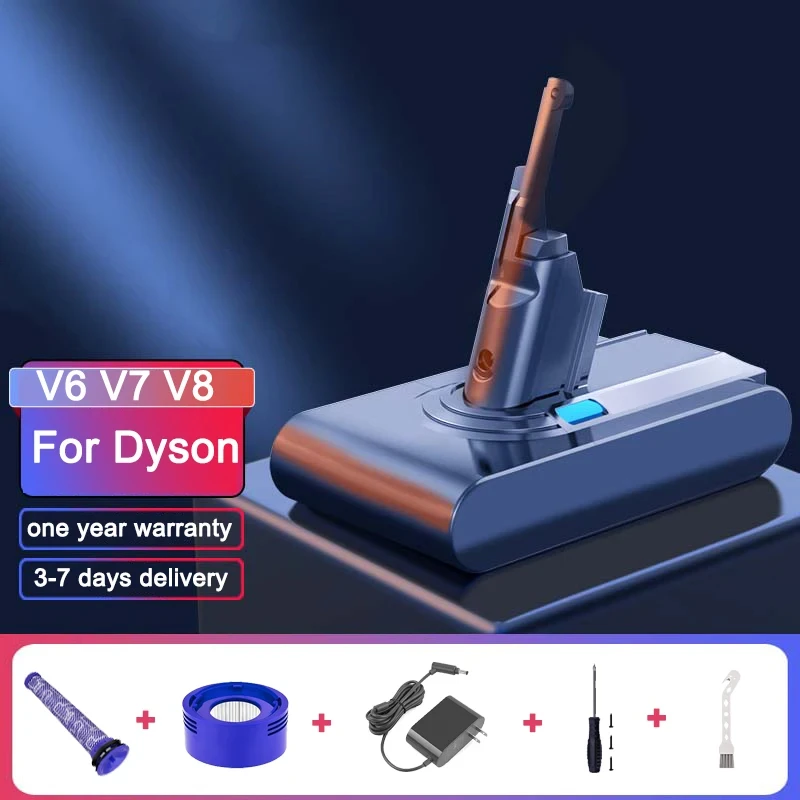 Substituição da Bateria Compatível para Dyson v8 Sv10 Aspirador de Mão Animal Absoluto Motorhead Sv10 6.0ah