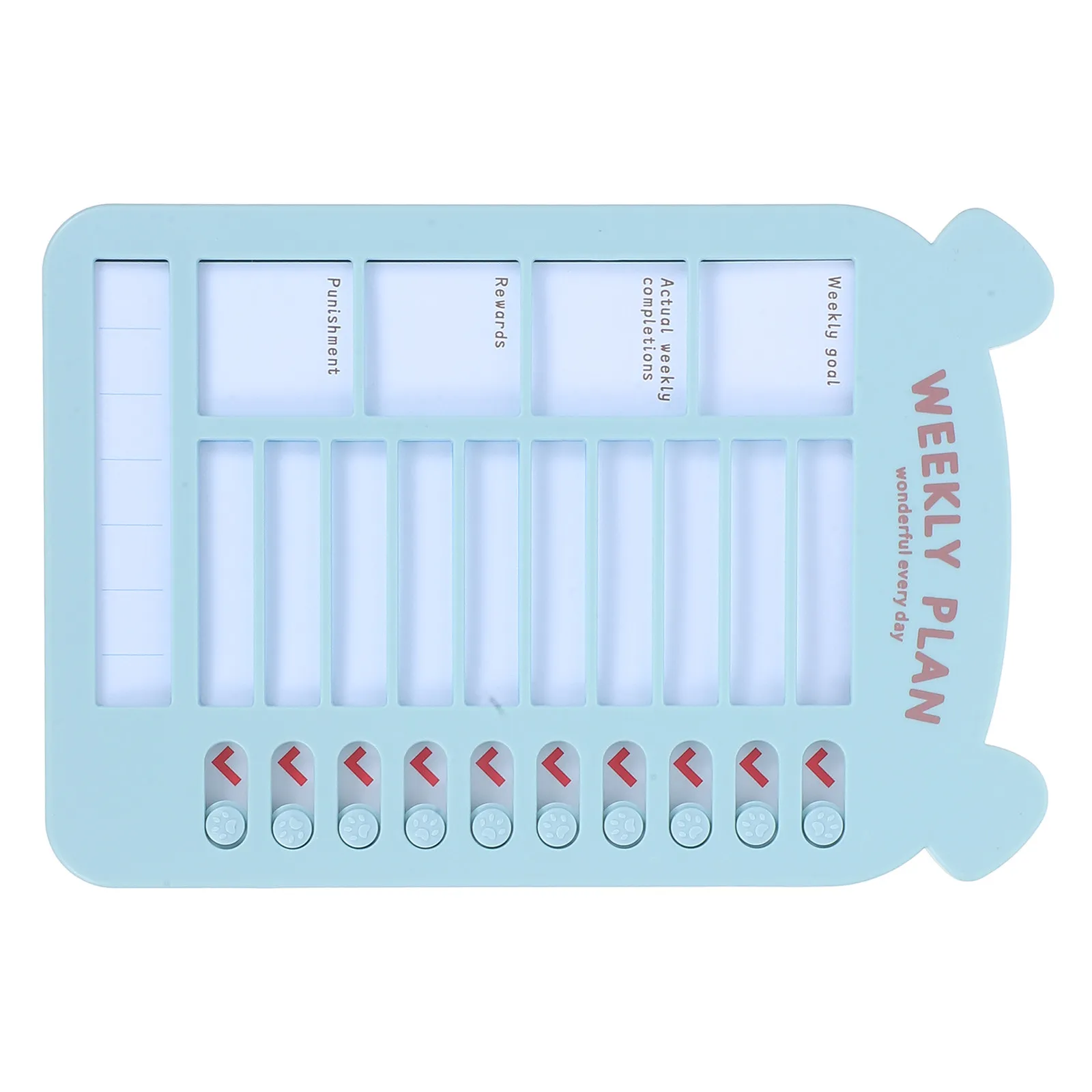 Children Task Planning Habit Tracker Board Adjustable Daily Planner Check List Board Homework Chores Task Organizer