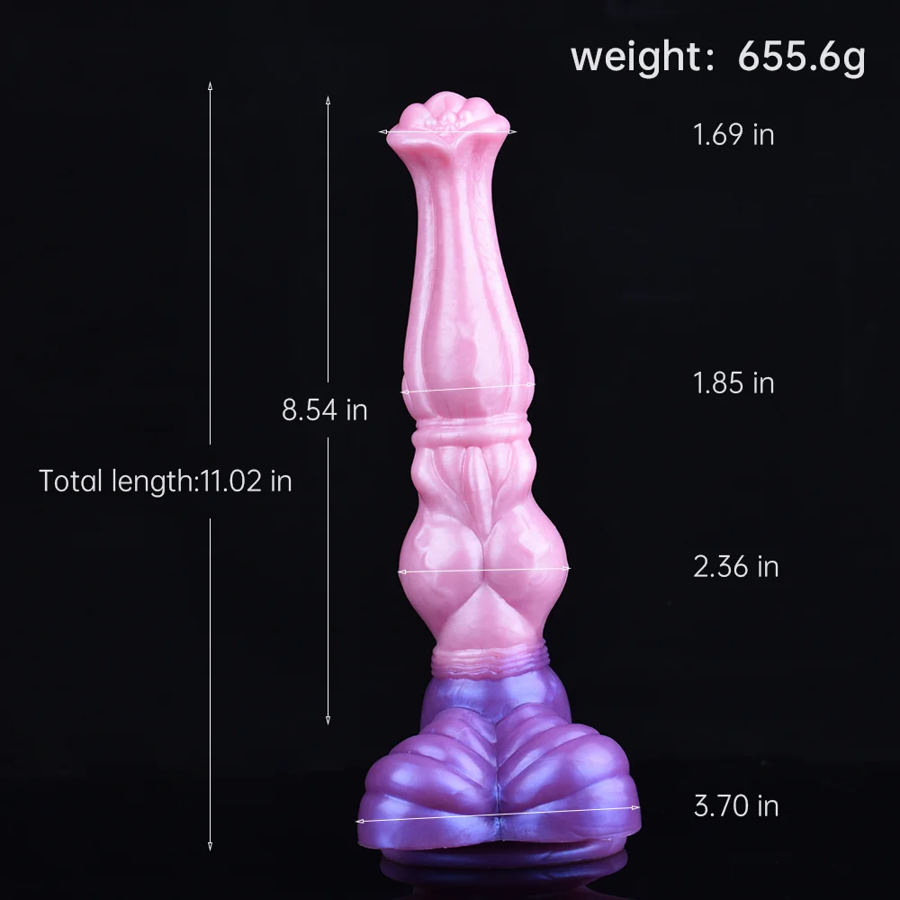 FAAK Fantasy Realistic Horse Penis With Suction Cup Silicone Animal Knot Dildo Multi Color Pink Sex Toys For Women Anal Massage