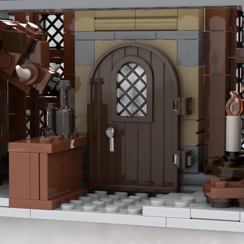 766pcs MOC Harry HogsHead QuillShop Rustic Magical Village DIY Model Building Blocks Birthday Toys Gift