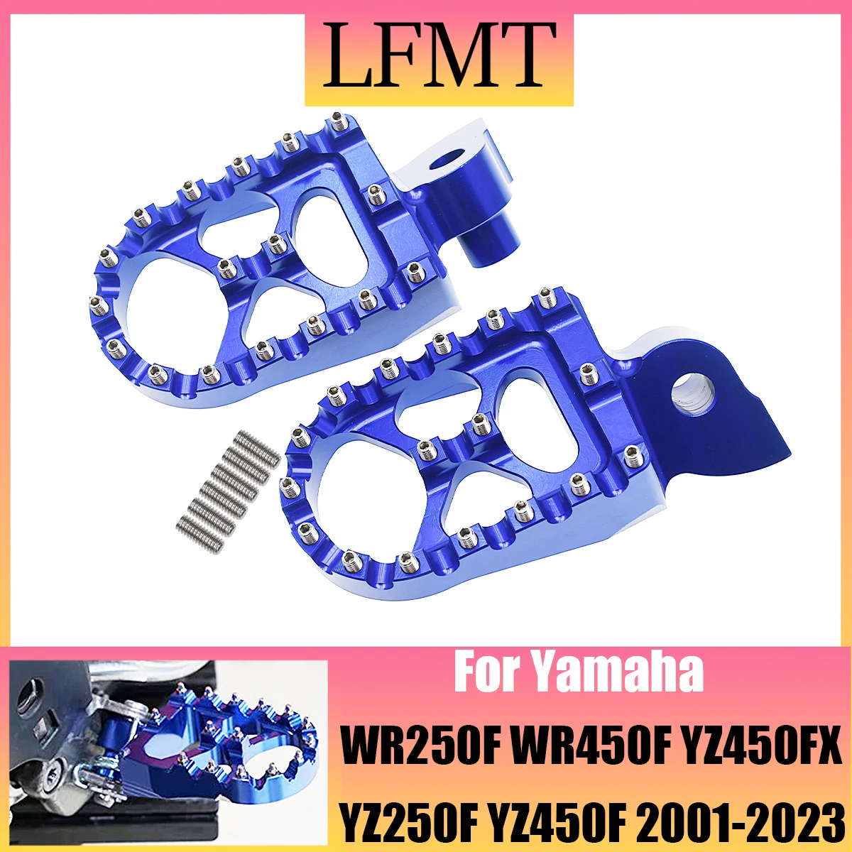 

Aluminum CNC motorcycle modified pedal For YAMAHA YZ 65 85 125 250 250F 450F 125X 250X 250FX 450FX WR250F WR450F