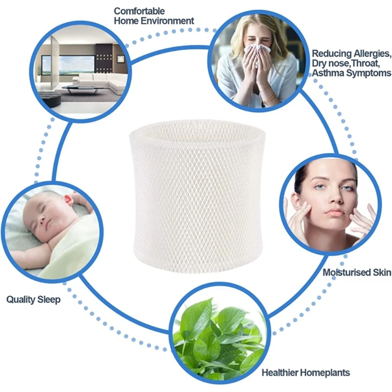 Paquete 2 filtros repuesto para humidificador niebla fría, duraderos, compatibles con HC-888, previenen en
