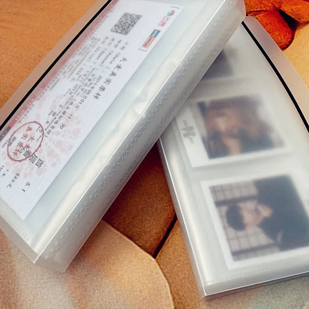 

2Pcs Ticket Collection Album Versatile Loose Leaf Organizer for Movie Concert Plane Train Tickets Portable Storage Holder Mini