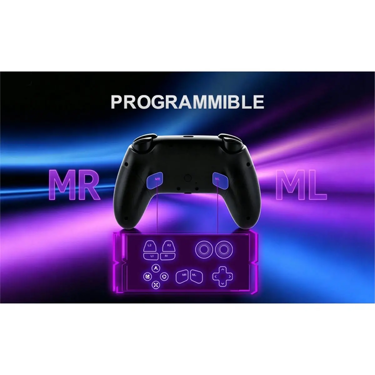 RECOMMENDATION  For /PC Wireless Game Controller with Hall Joystick Turbo RGB Light Dual Vibrations Rechargeable Gamepad