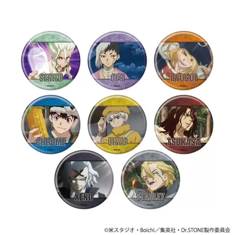 

58 мм аниме Ishigami Senkuu Amber Chrome Suika Kinrou Ginrou Косплей Костюм Значок Pin SPTE Жесть Брошь ﻿ Опора в подарок