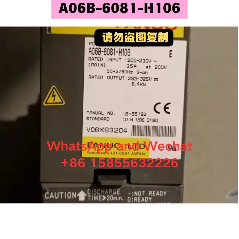 Used Driver A06B-6081-H106 Functional test OK Fast delivery