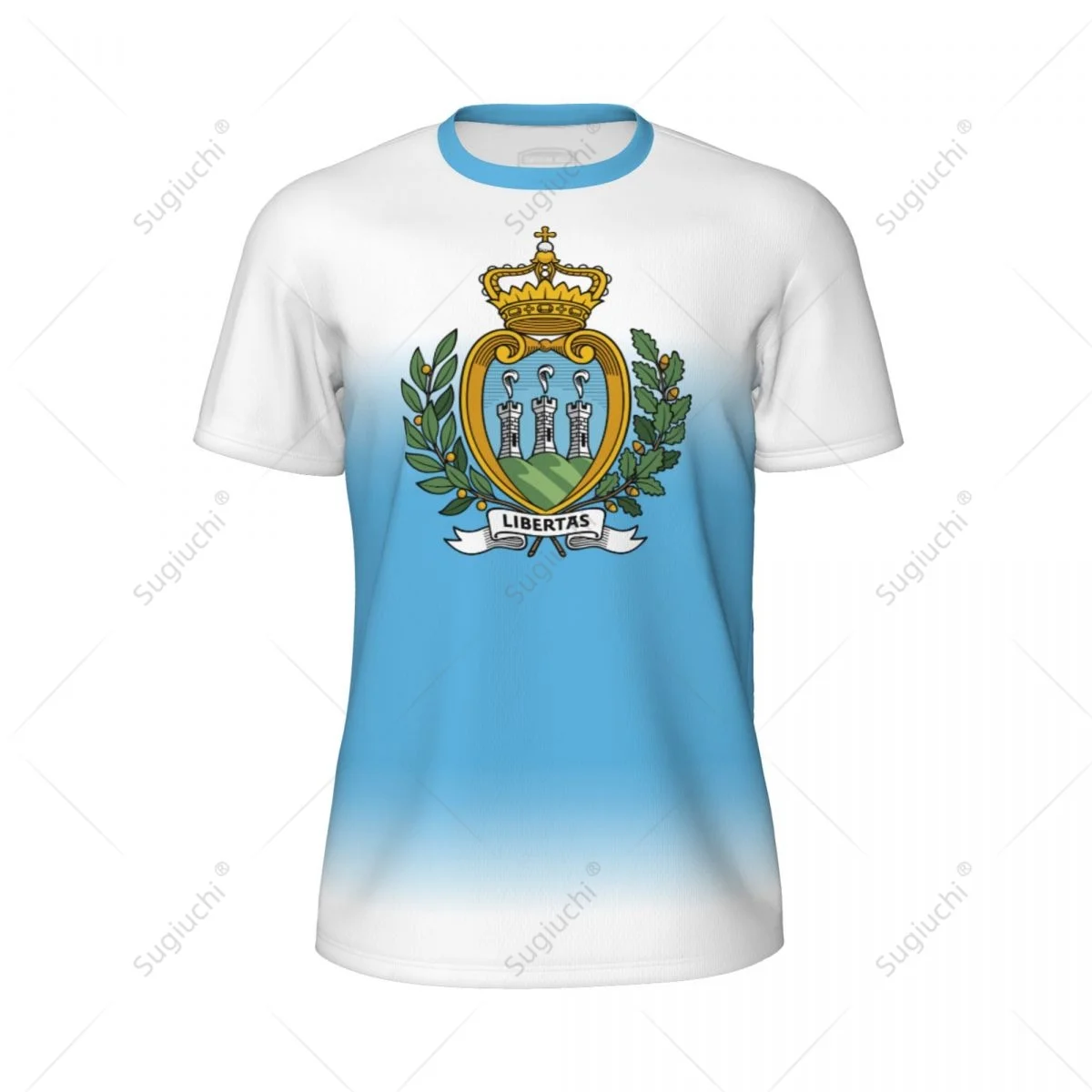 Sports Mesh T-shirt San Marino Flag For Running Bike Soccer Tennis Football Fitness Tees 3D Printed Custom