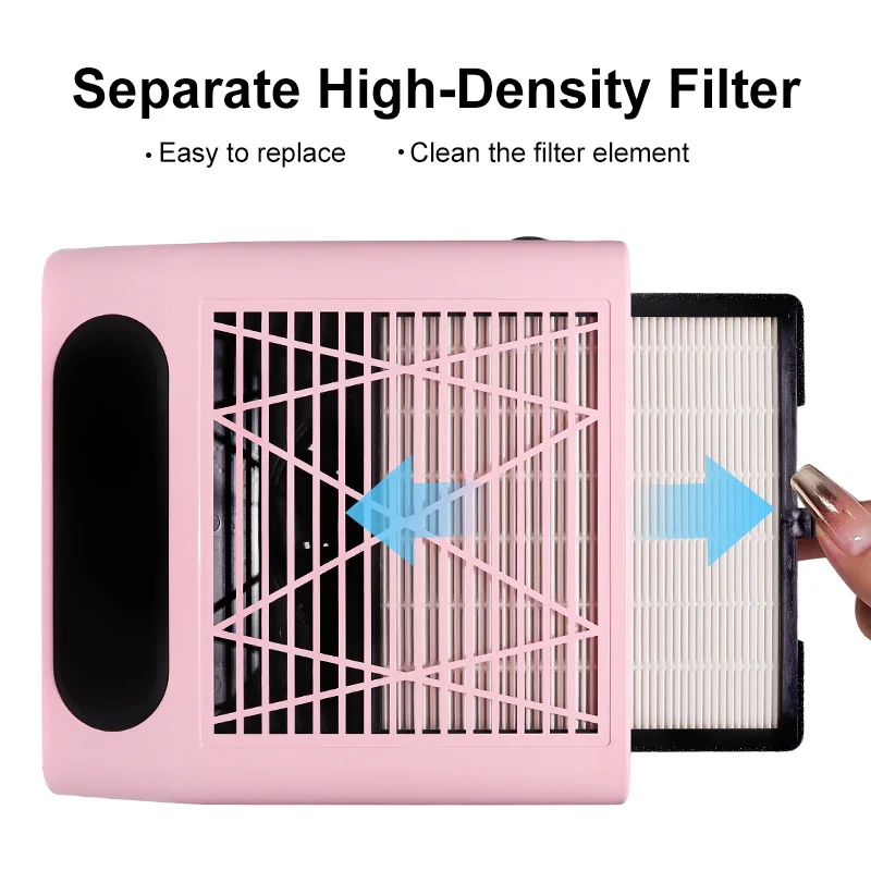 Upgrade Nail Dust Collector Extractor Fan For Manicure Machine Powerful Nail Vacuum Cleaner With Remove Filter Nail Equipment