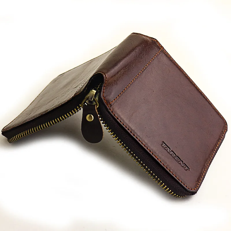 New Men's Multifunctional Cowhide Wallet Accordion Card Holder Purse Unisex Genuine Leather Coin Moneybag